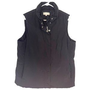 Talbots Men's Black Full Zip Up Puffer Vest with Pockets Men's Size Medium